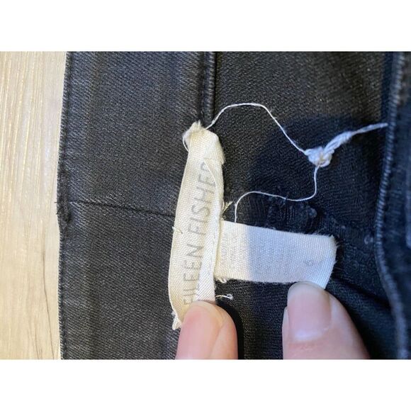 Eileen Fisher Black Slim Jeans Organic Cotton Blend 6 - Picture 5 of 10